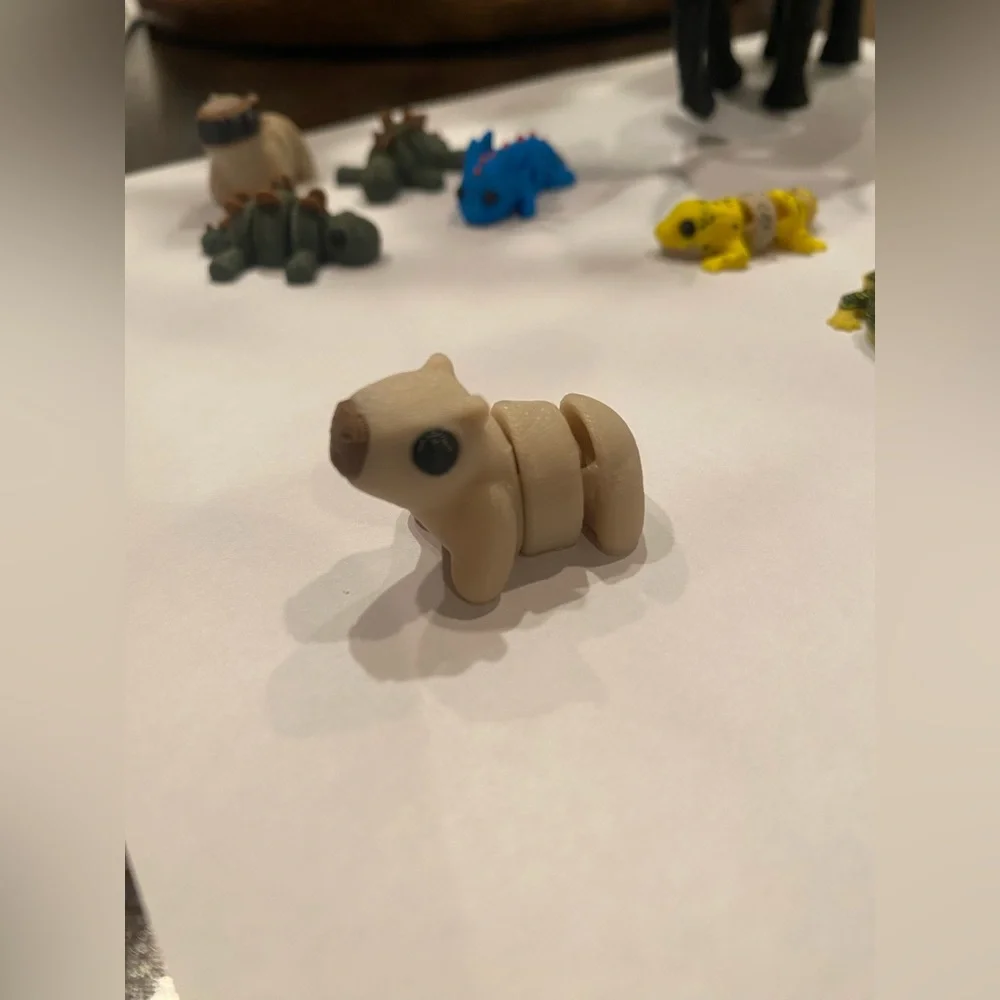 3D printed mini animal toy Capybara fidget toy